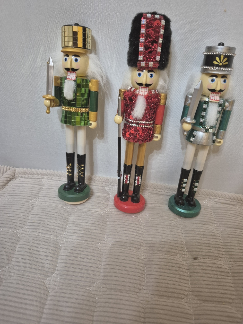 Holiday Nutcracker Figurine Set - Red, Green, Gold